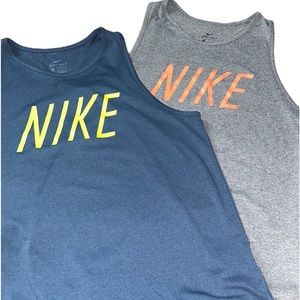 Nike Neon Lettering Racerback Tees, Size Small